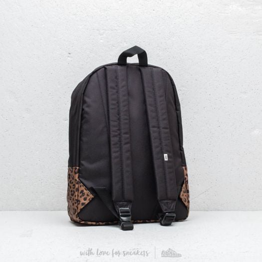 Vans realm backpack leopard black best sale