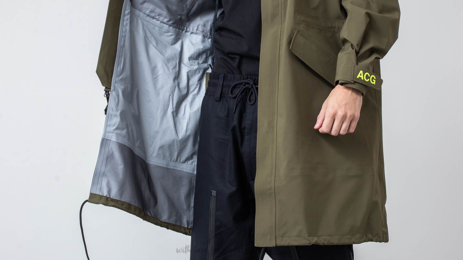 Jackets Nike ACG Gore Tex Coat Olive Canvas Volt Glow Footshop