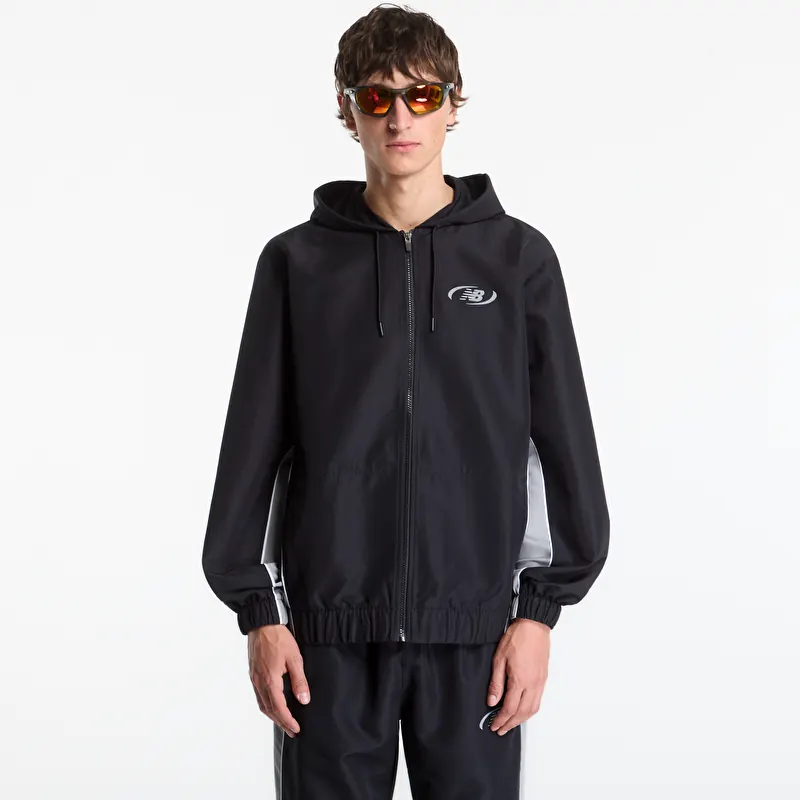 Bunda New Balance Trackside Woven Jacket Black/ Slate Grey