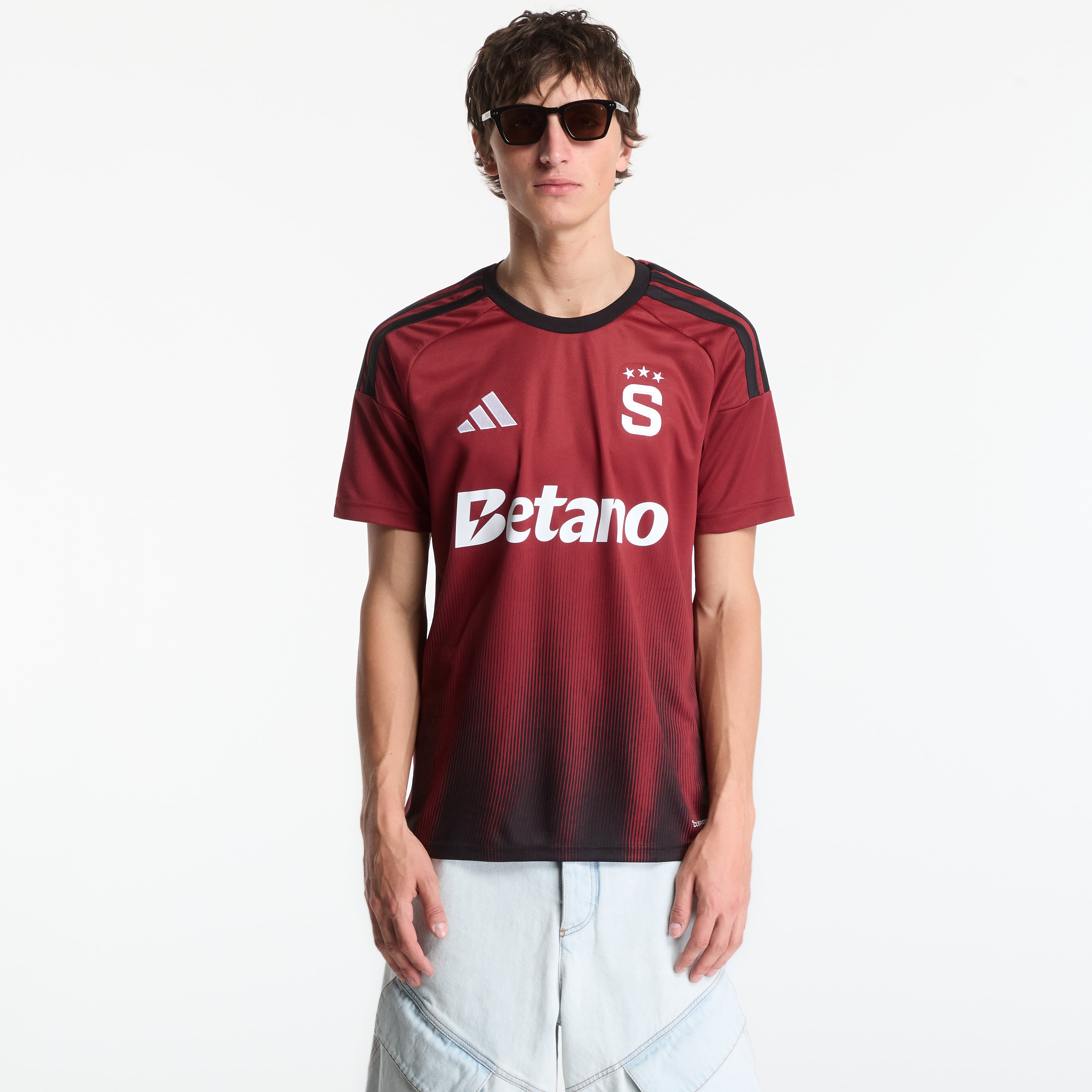 Джърси adidas AC Sparta Prague 26/27 Home Jersey Noble Maroon/ Black/ White XL