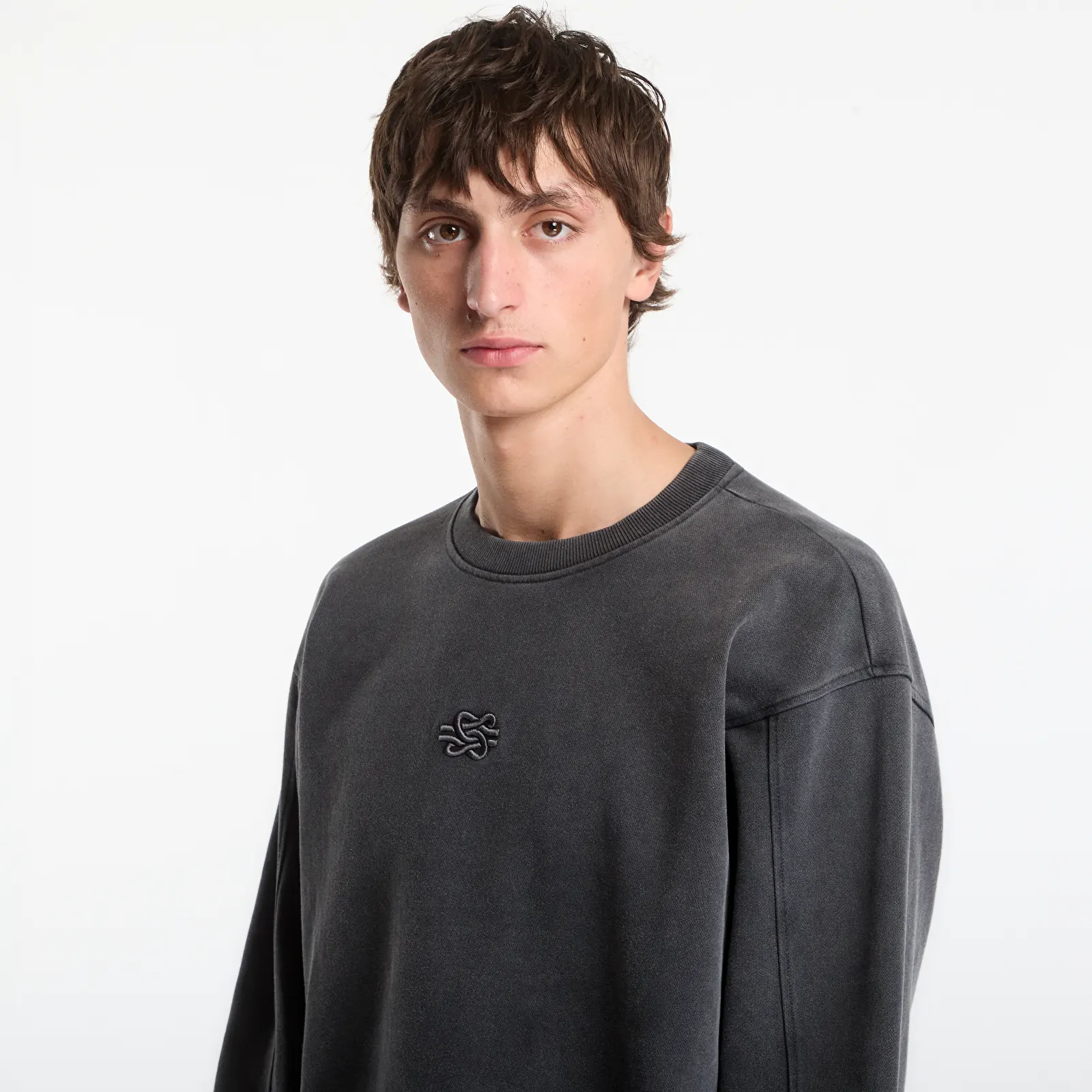 Felpe con cappuccio uomo Filling Pieces Sweatshirt Boxy Embroidered Vintage Black