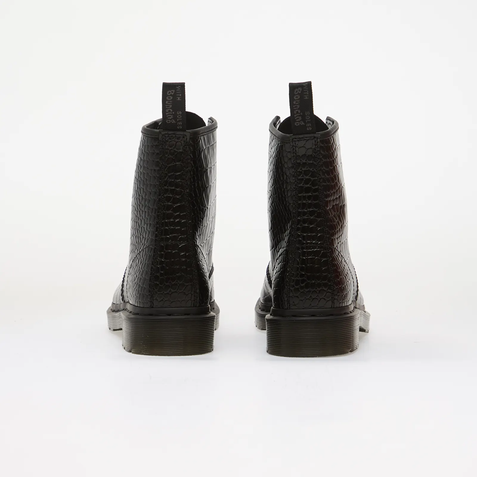 Încălțăminte și sneakerși pentru femei Dr. Martens 1460 Croco Black