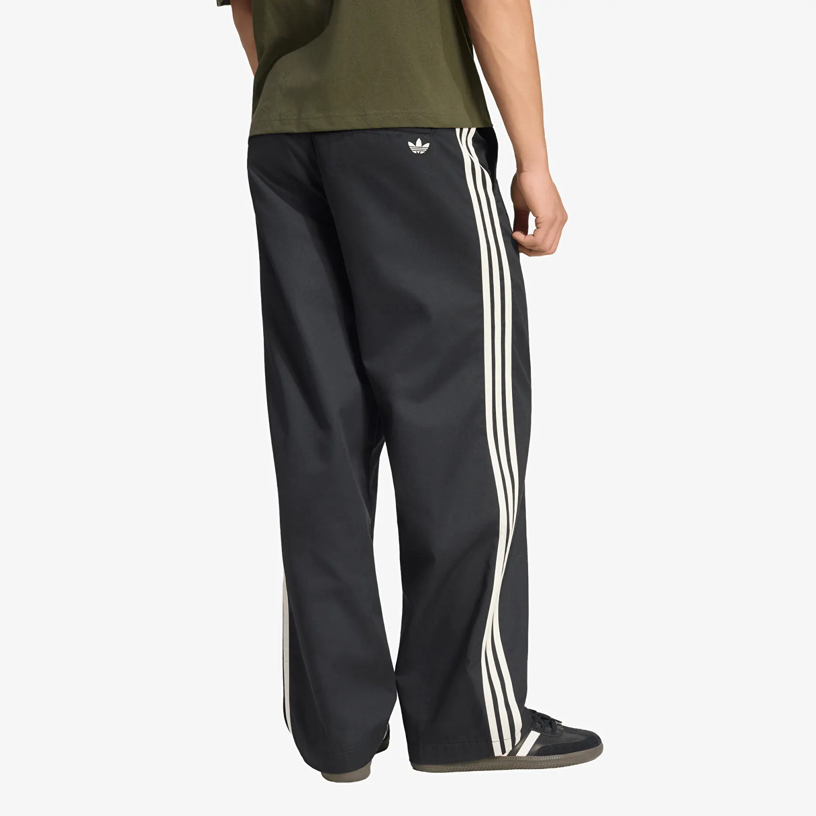 Bikses adidas 3 Stripes Pleated Trousers Black