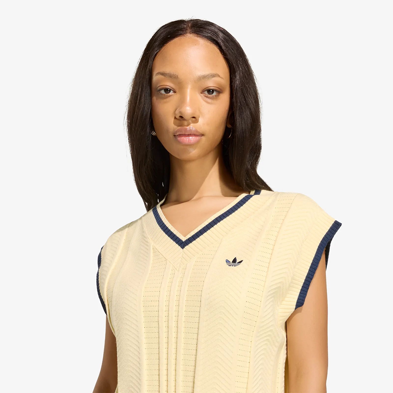 Westen adidas Cable Knit Vest UNISEX Warm Vanilla