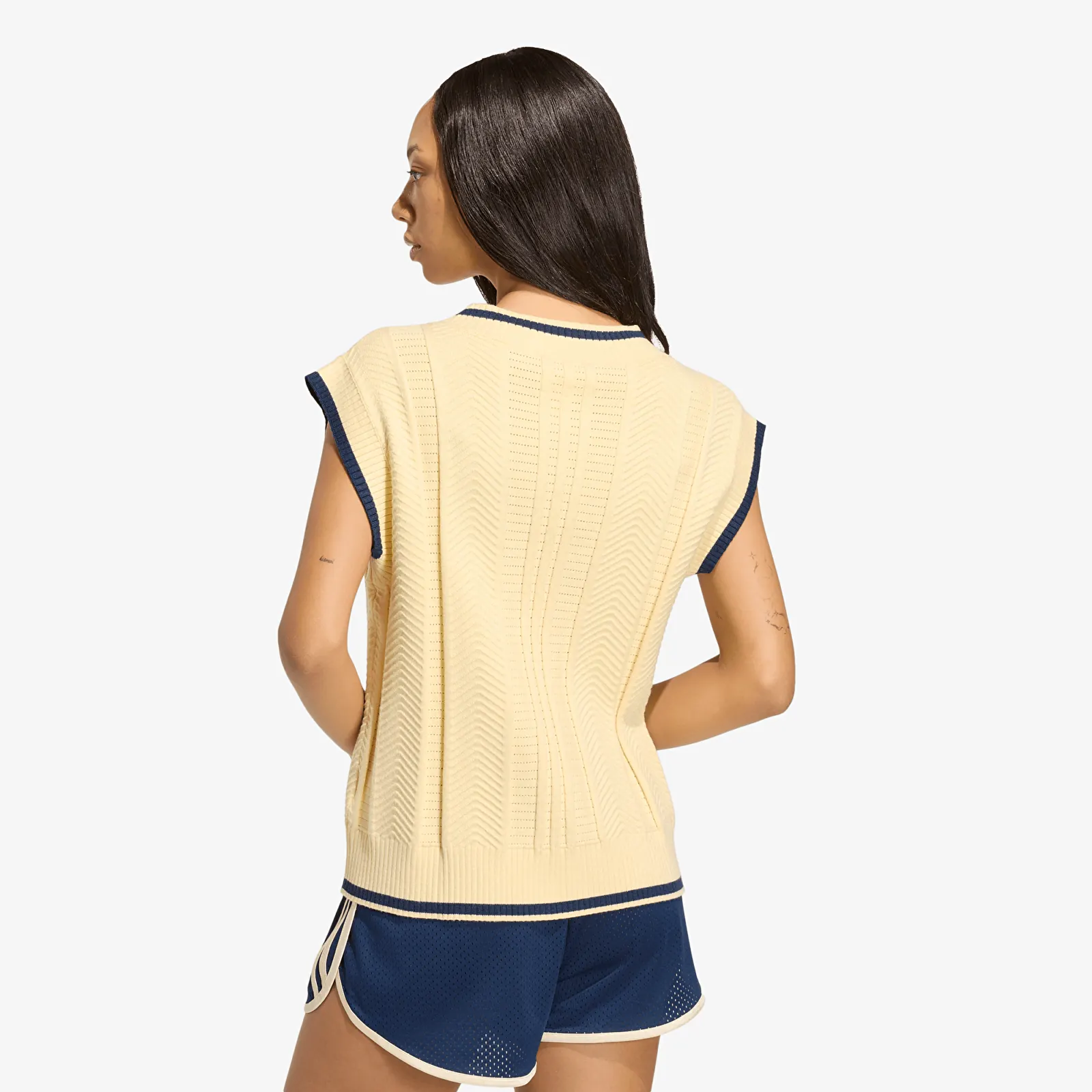 Westen adidas Cable Knit Vest UNISEX Warm Vanilla