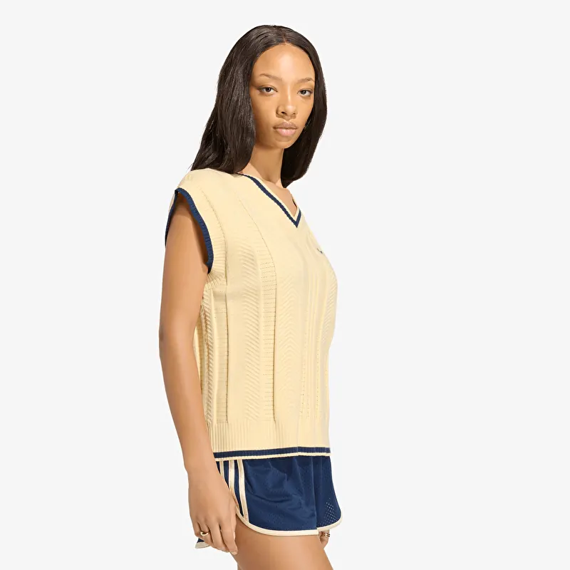 Väst adidas Cable Knit Vest UNISEX Warm Vanilla