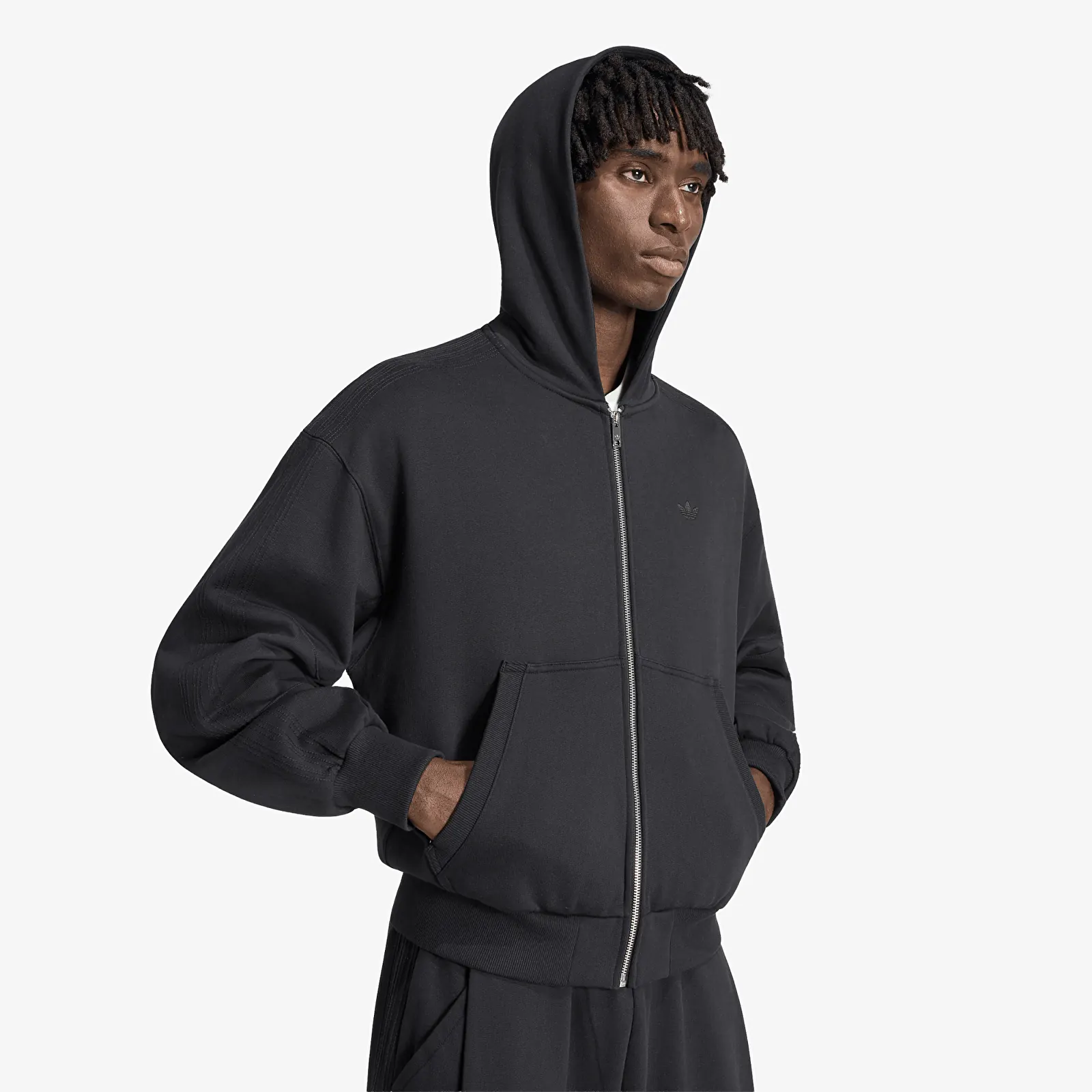 Hoodies and sweatshirts  adidas Premium Essentials Cropped Full Zip Black