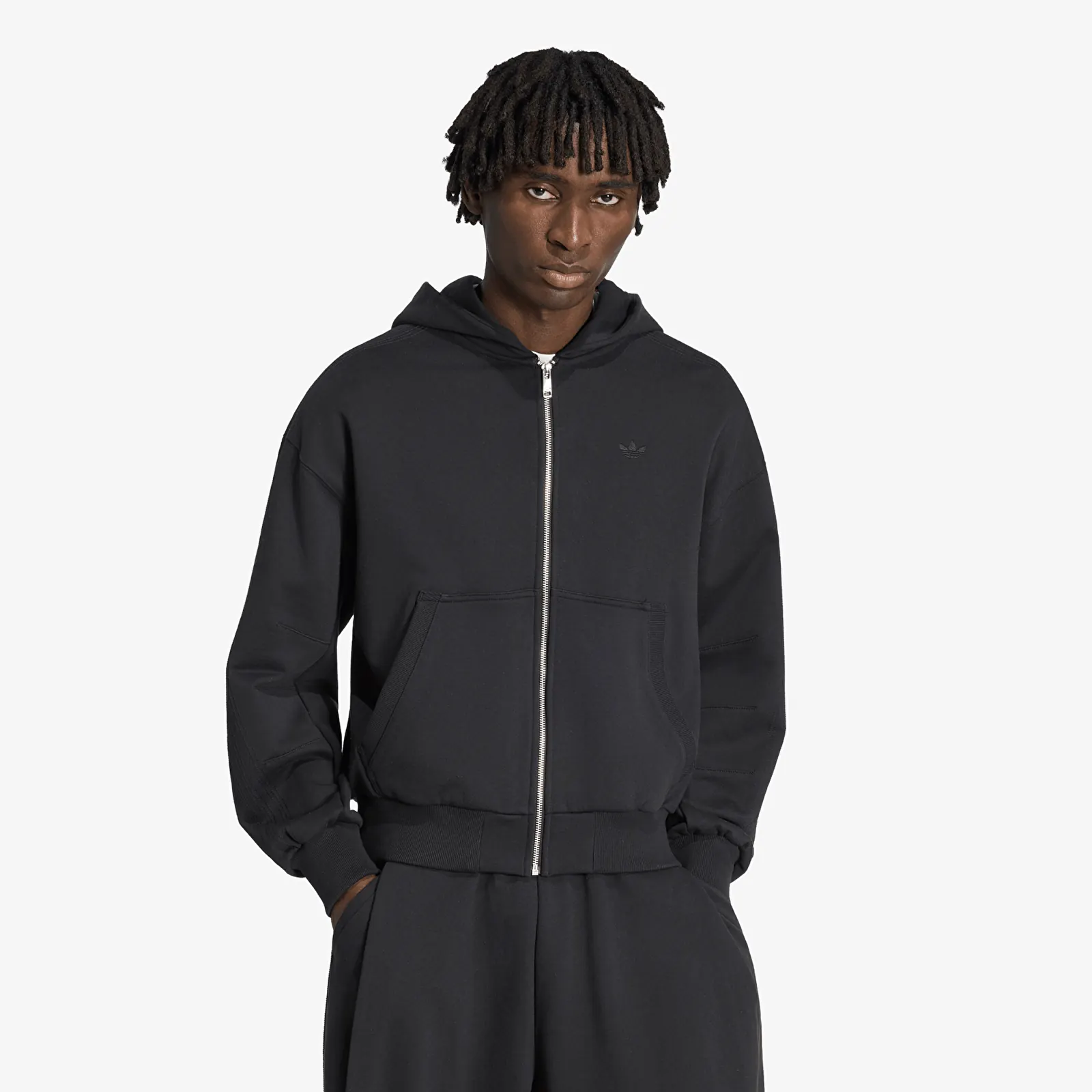 Hoodies and sweatshirts  adidas Premium Essentials Cropped Full Zip Black