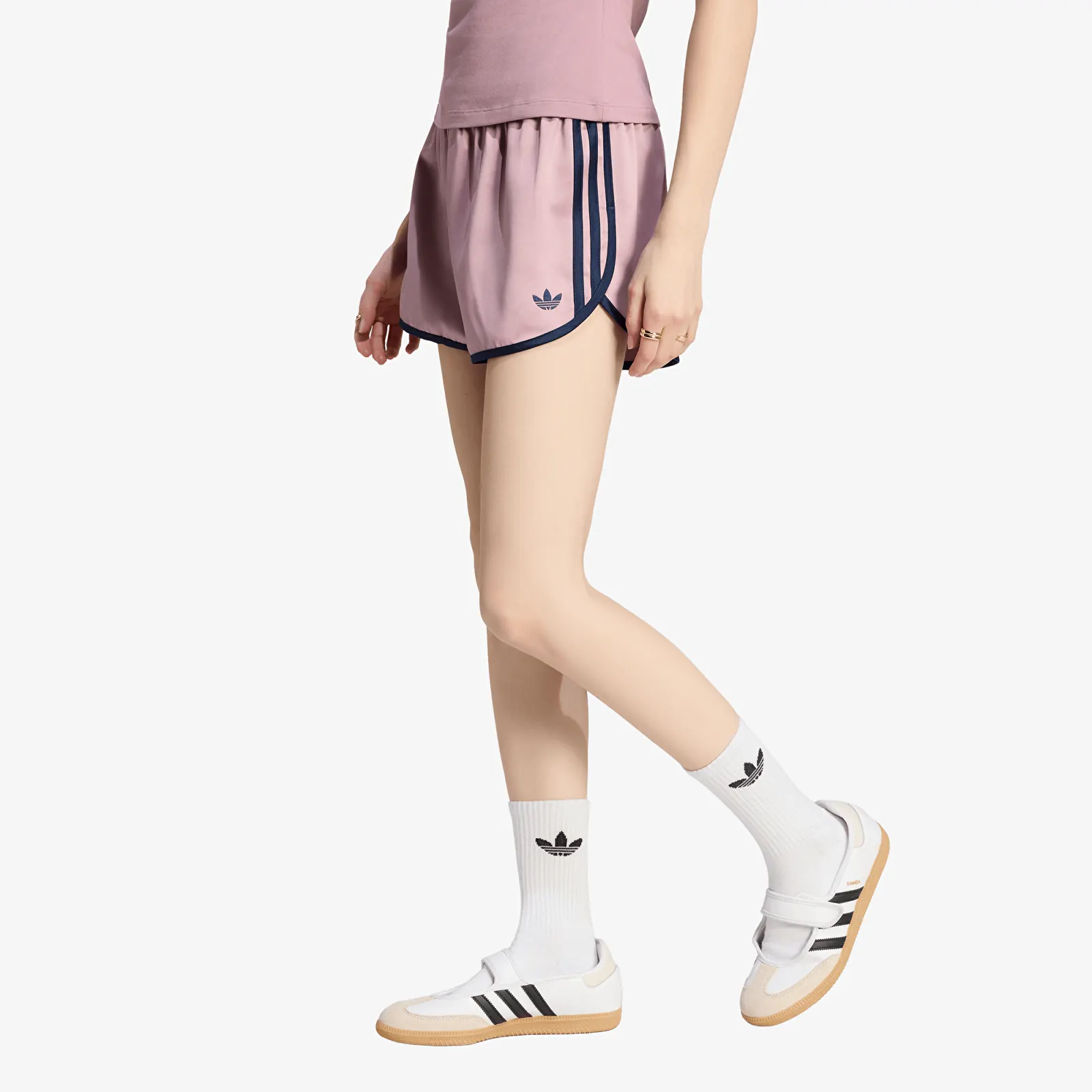 Shorts adidas Satin 3s Sprinter Short Magic Mauve/ Night Indigo