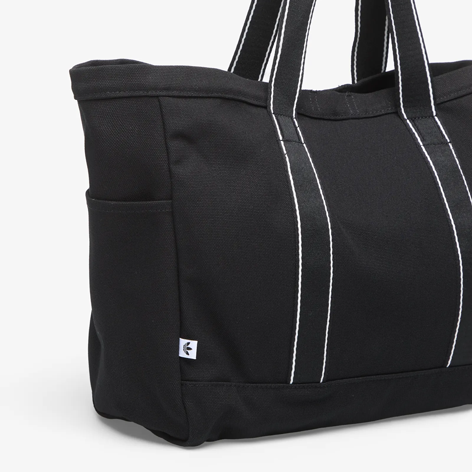 Tašky přes rameno adidas OG Sport Canvas Tote Bag Black/ White/ Silver Met.