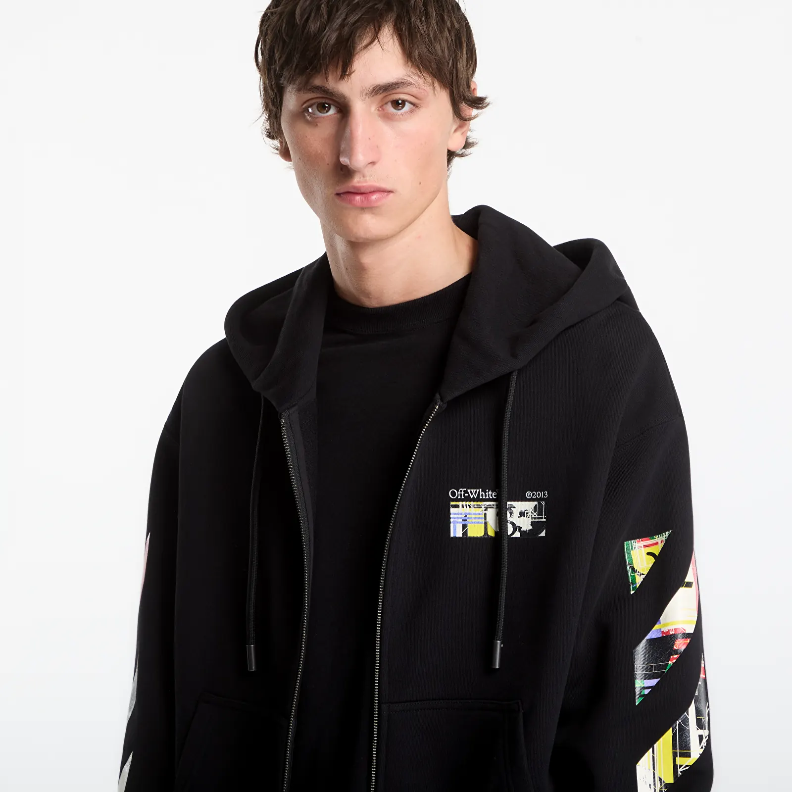 Hoodies and sweatshirts  Off-White Industrial Arrow Regular Zip Hoodie UNISEX Black