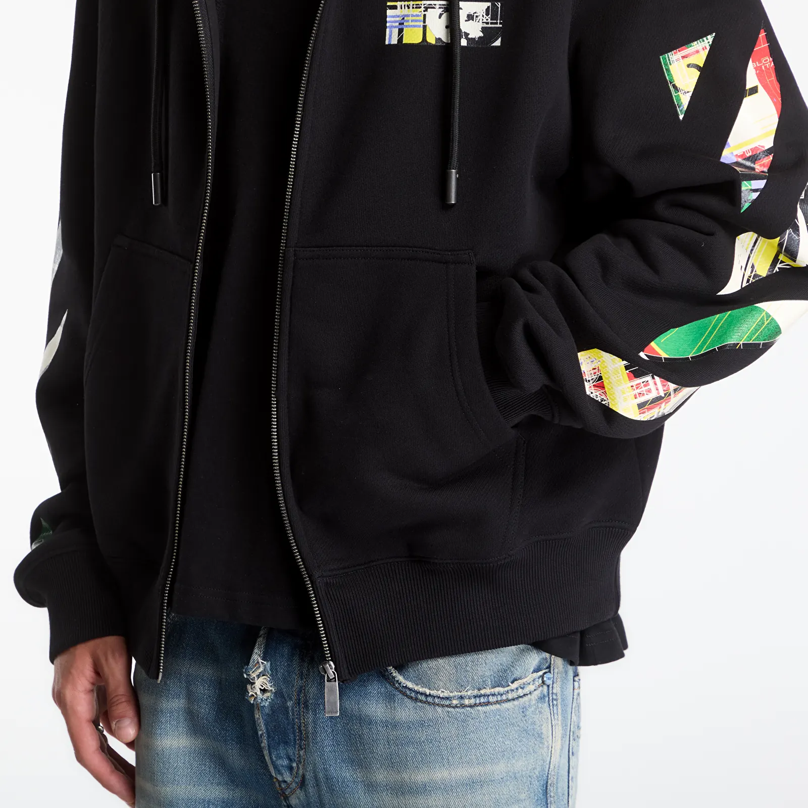 Hoodies and sweatshirts  Off-White Industrial Arrow Regular Zip Hoodie UNISEX Black