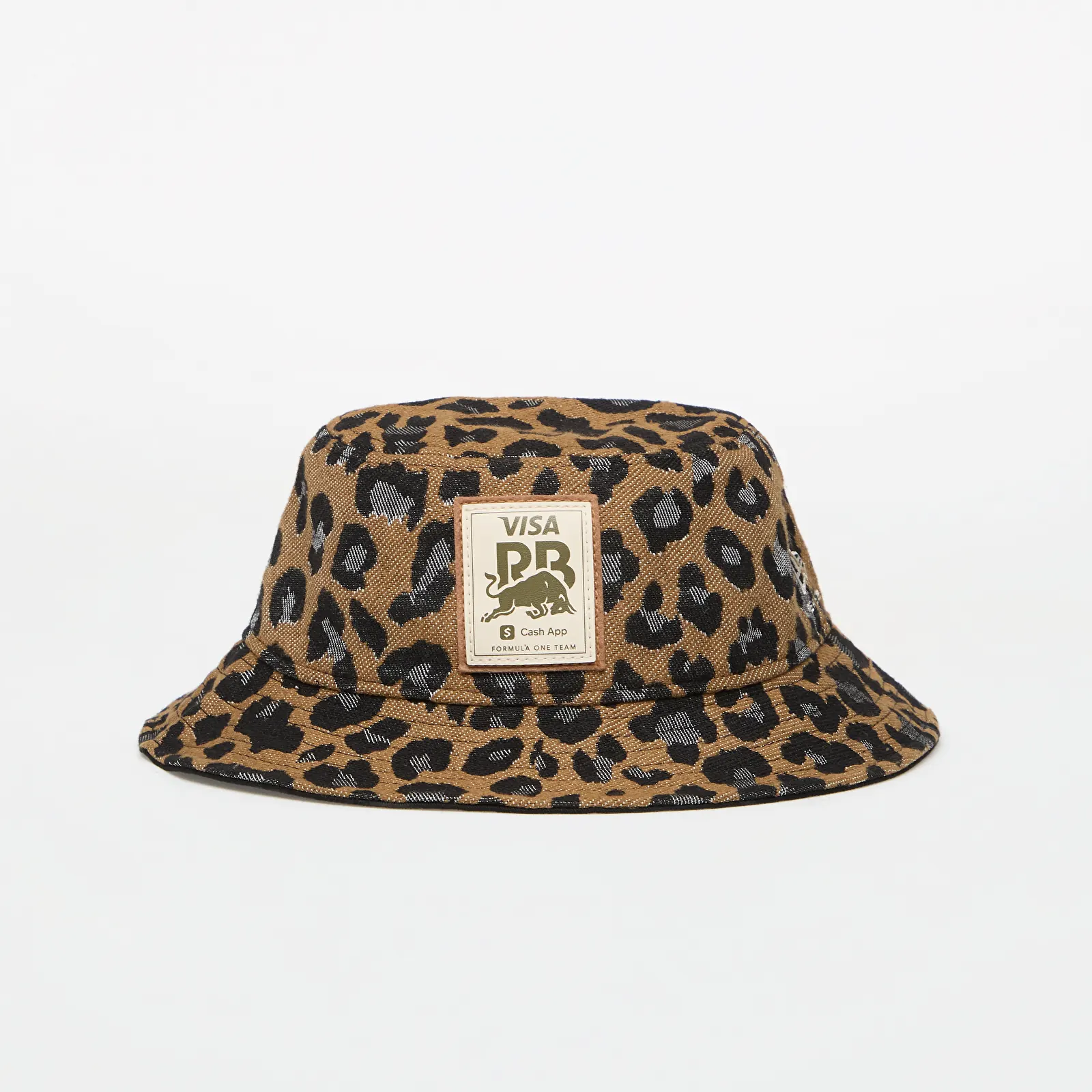 Pălării pentru bărbați New Era Bucket Hat VISA CASH APP RACING BULLS Leopard Visa Cash App Racing Bulls Brown