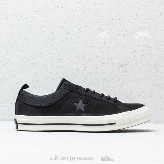 Men s shoes Converse One Star OX Black Almost Black Black Footshop