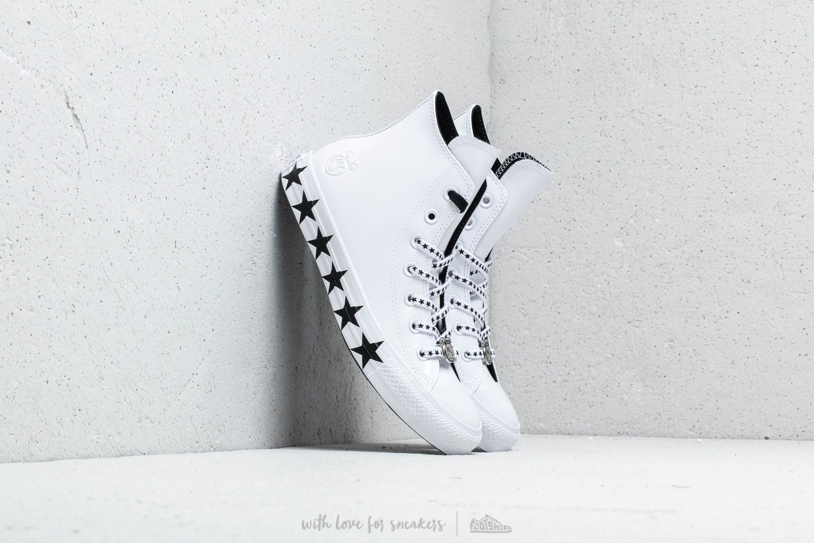 Women s shoes Converse x Miley Cyrus Chuck Taylor All Star Hi White Black White Footshop