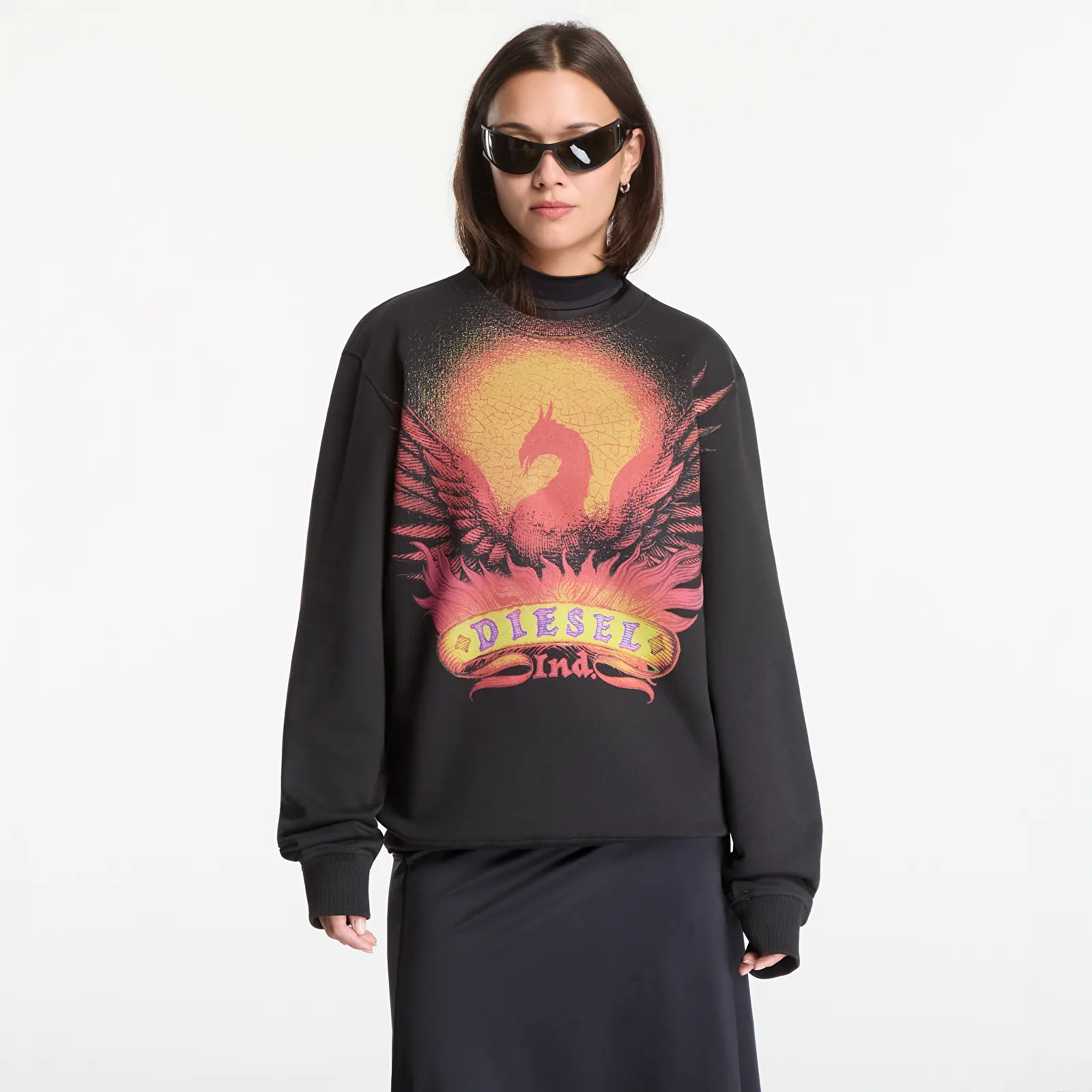 Mikiny Diesel S-Ginn-Aa2 Sweat-Shirt Black