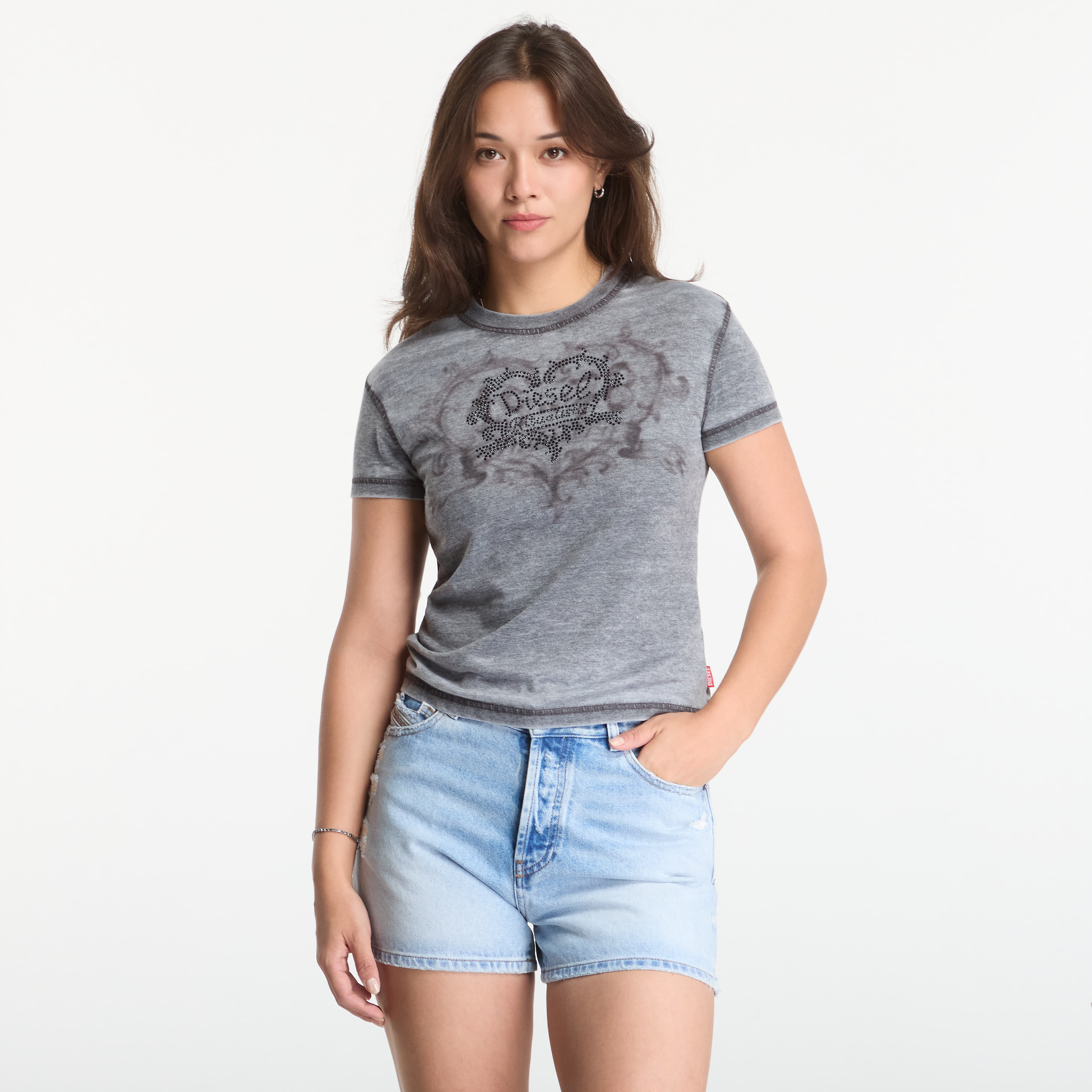 Тениска Diesel T-Ila-Aa1 T-Shirt Jet Black S