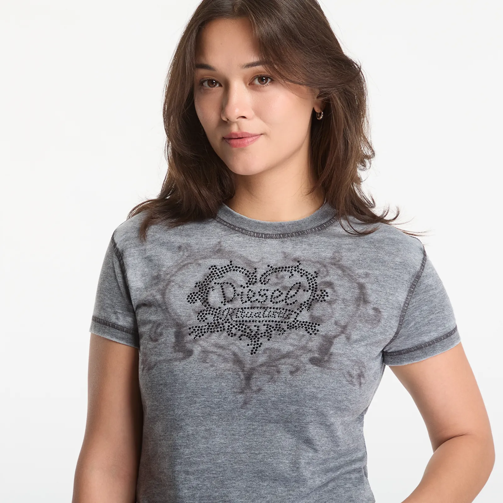 Magliette da donna Diesel T-Ila-Aa1 T-Shirt Jet Black