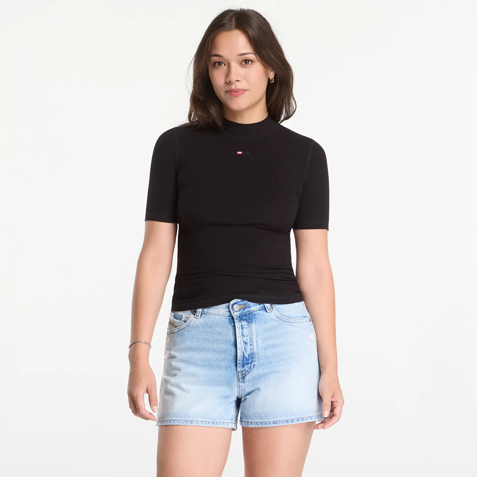 Women's tops Diesel T-Mokky-Microdiv Tank Top Black