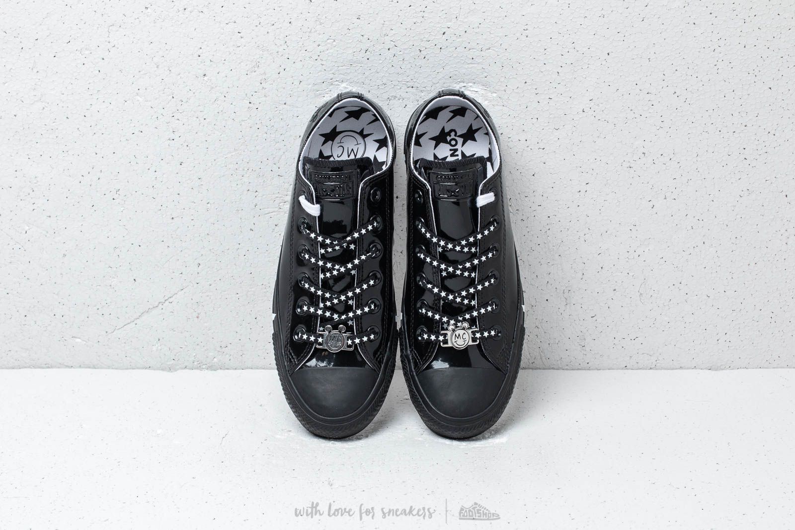 Women s shoes Converse x Miley Cyrus Chuck Taylor All Star OX Black White Black Footshop