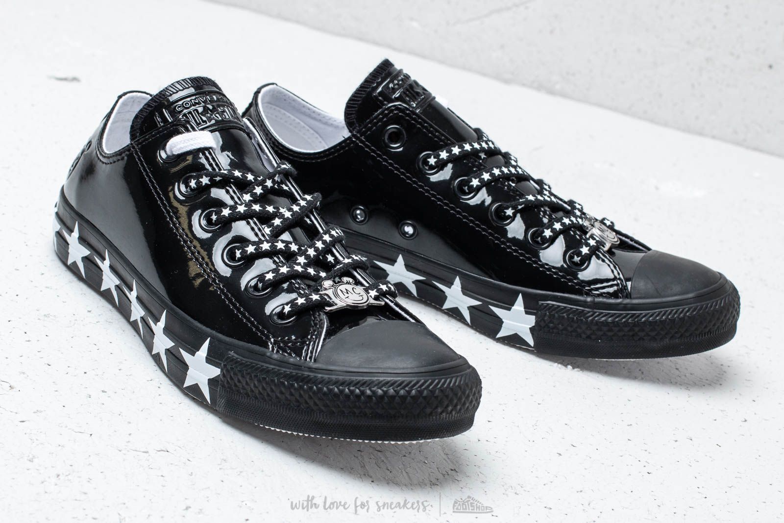 Women s shoes Converse x Miley Cyrus Chuck Taylor All Star OX Black White Black Footshop