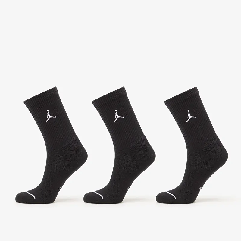 Jordan Everyday Crew Socks 3-Pack Black/ White
