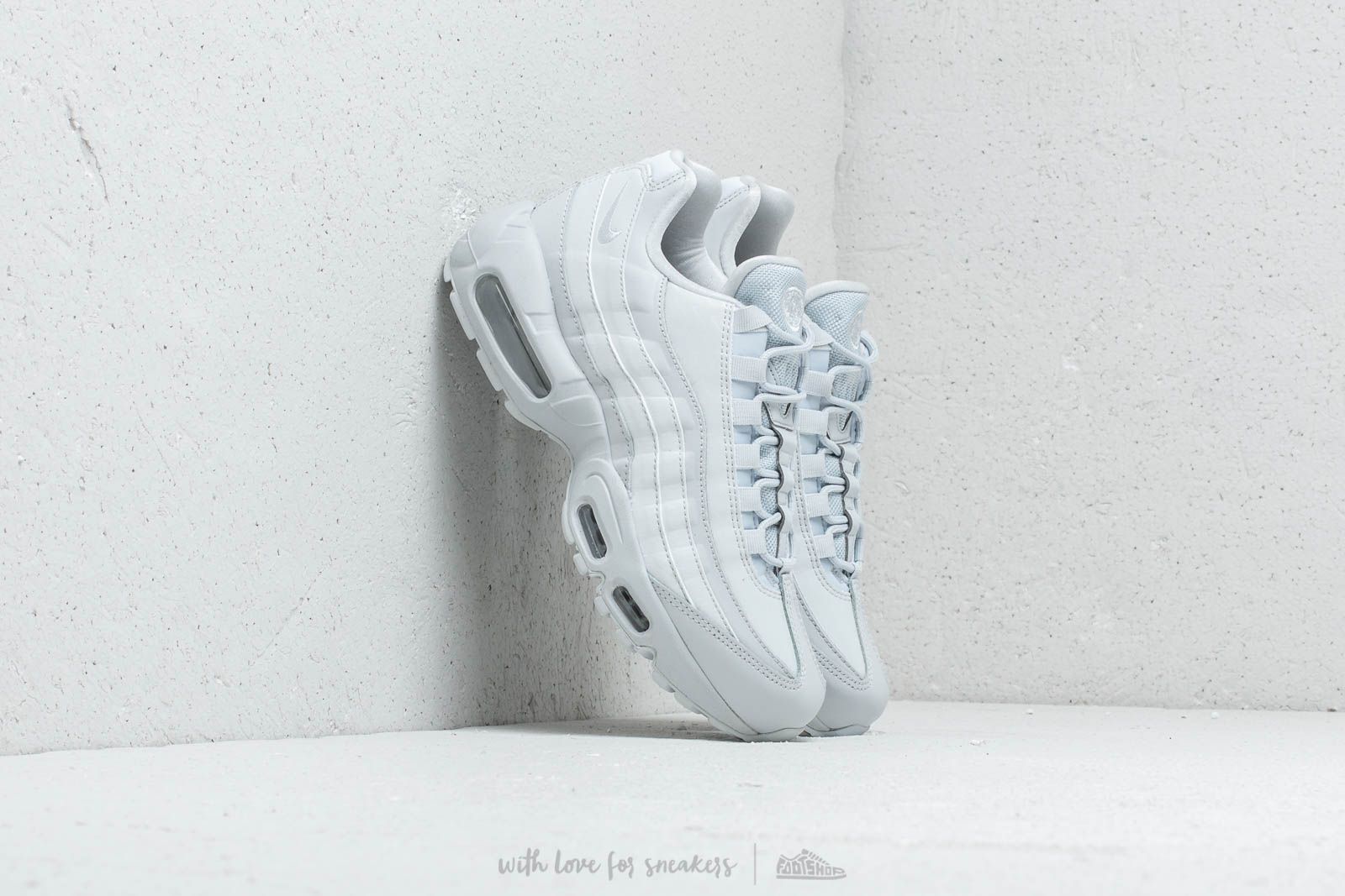 Air max 95 essential white shop platinum and silver