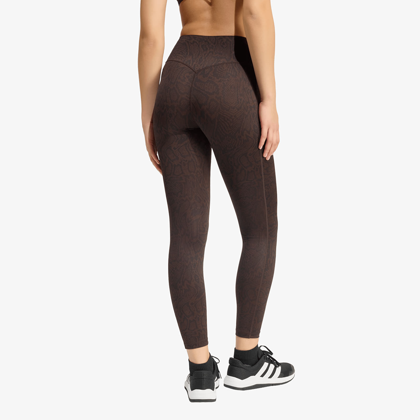 Női leggings adidas Optimé Primelift Snake 7/8 Leggings Aurora Coffee/ Black