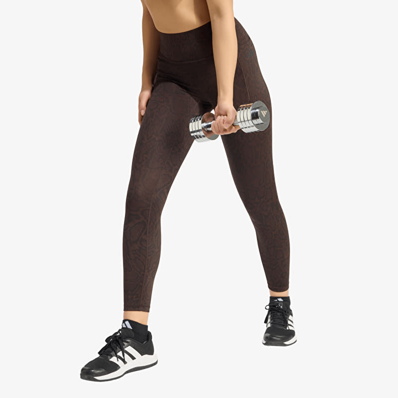 Клинове adidas Optimé Primelift Snake 7/8 Leggings Aurora Coffee/ Black