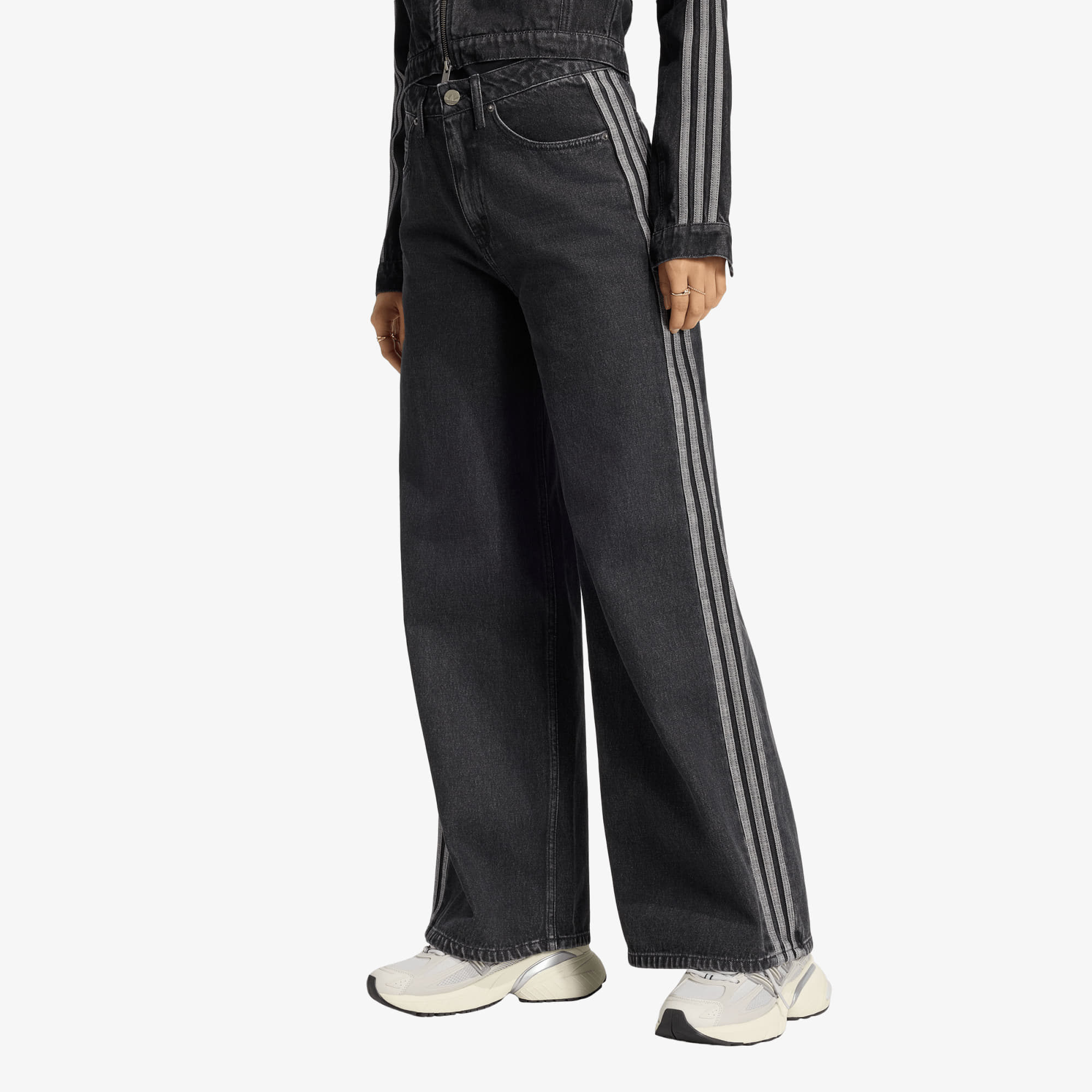 Дънки adidas High Rise Wide Leg Denim Pant True Black Denim 25/32