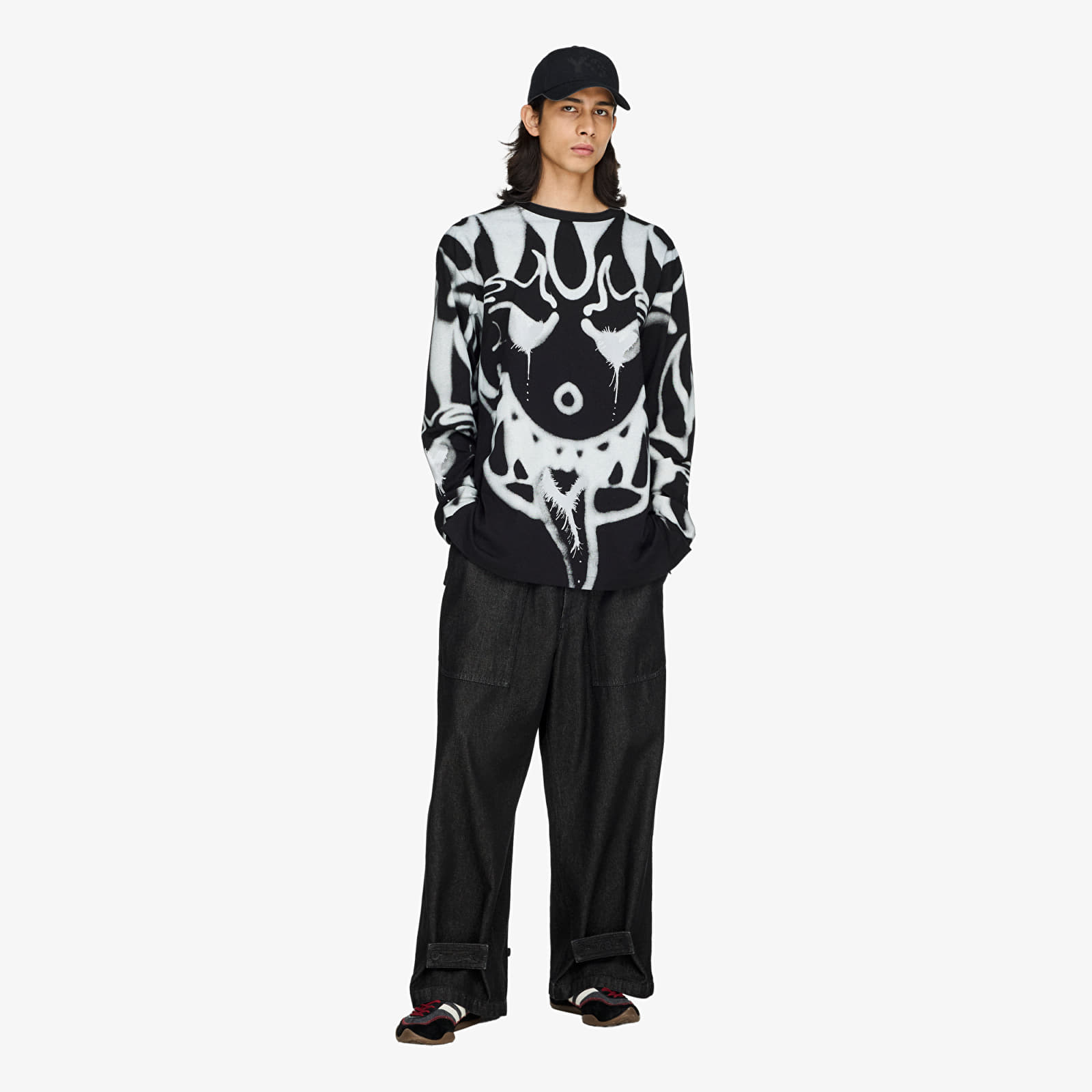 Marškinėliai Y-3 Chito Graphic Long Sleeve Tee UNISEX Black