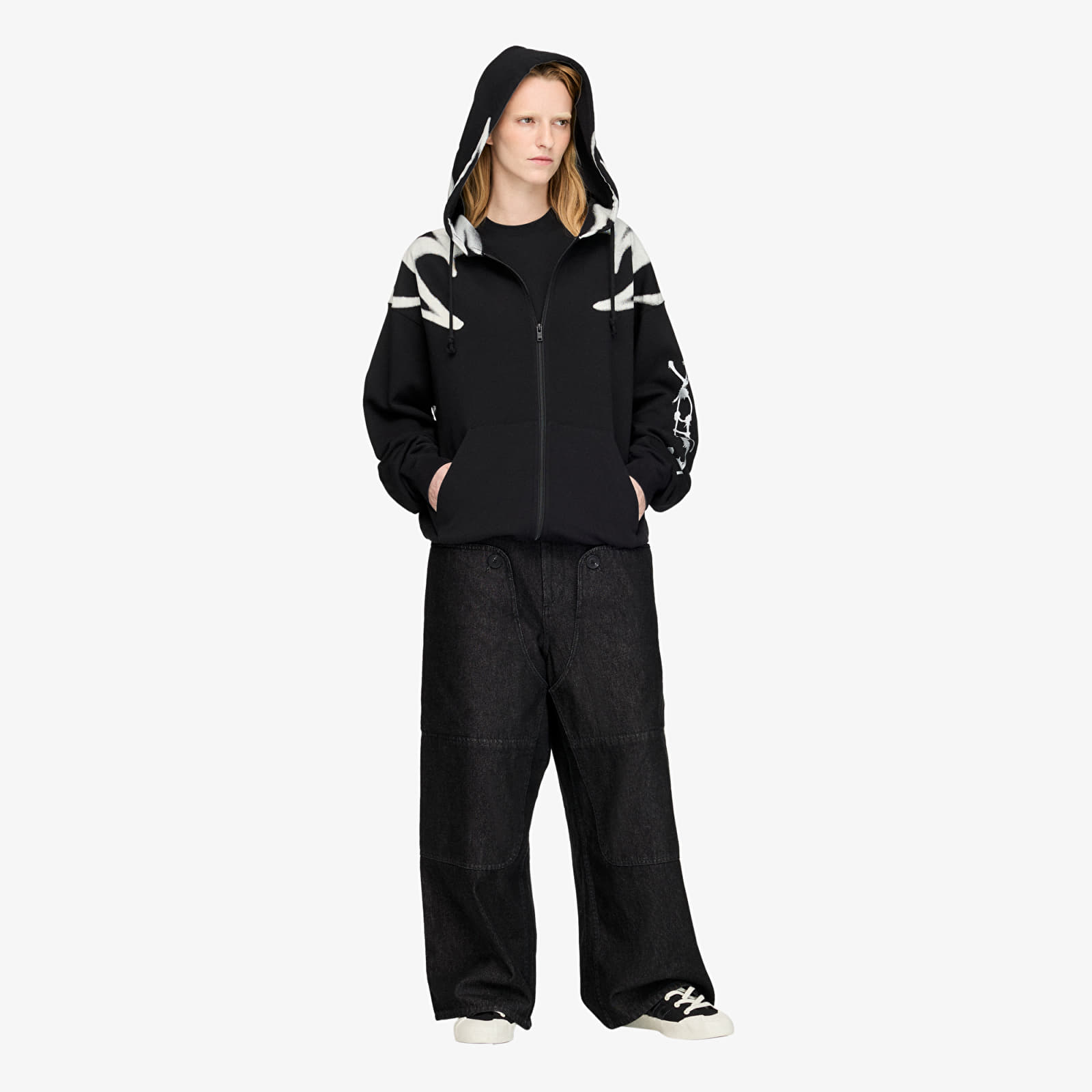 Kapucnis pulóverek és pulcsik Y-3 Chito Graphic French Terry Zip Hoodie UNISEX Black