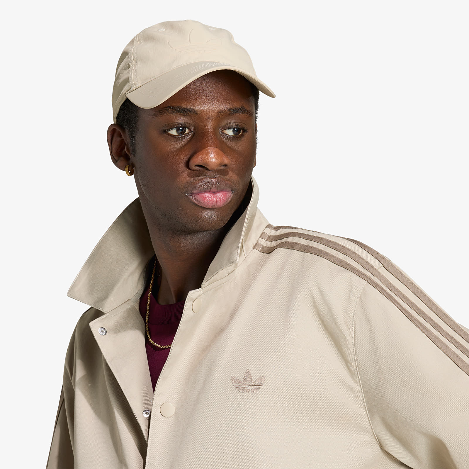 Ανδρικά σακάκια adidas 3 Stripes Coaches Jacket Khaki Three