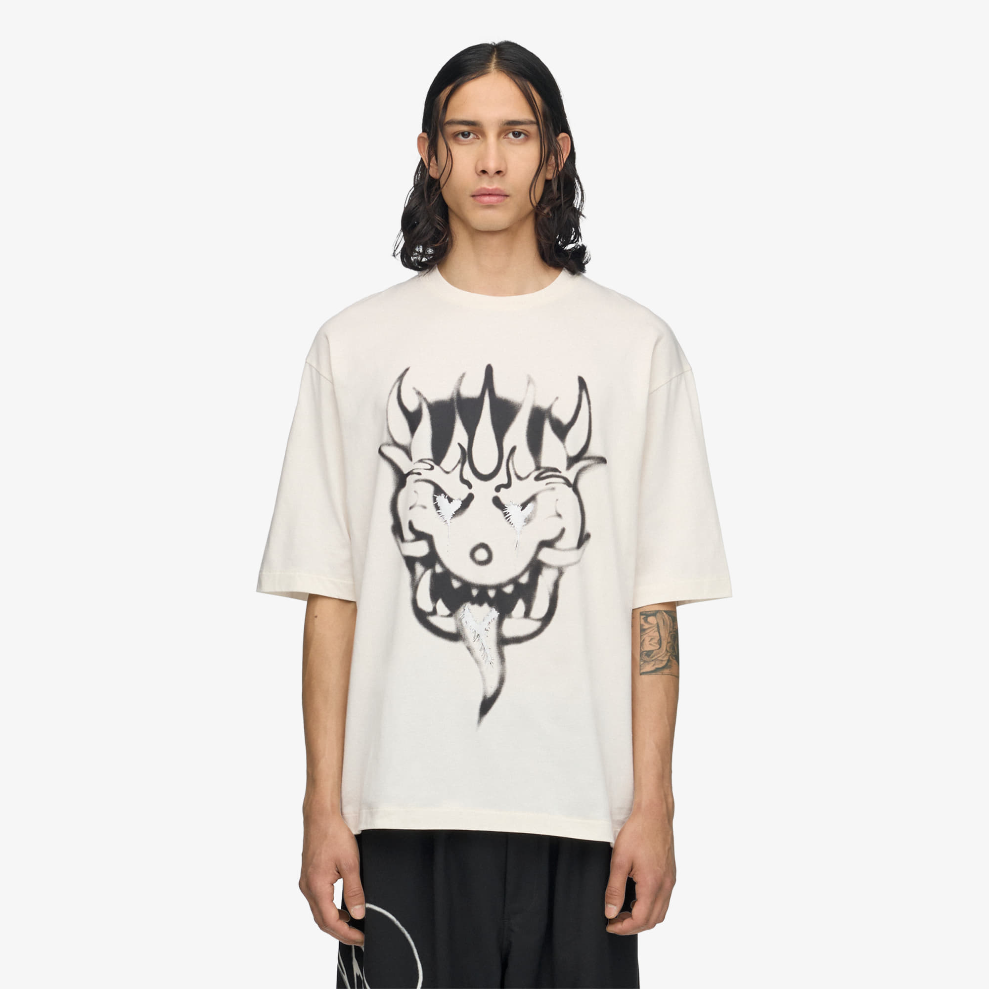 Tričko Y-3 Chito Graphic Short Sleeve Tee Chalk White L