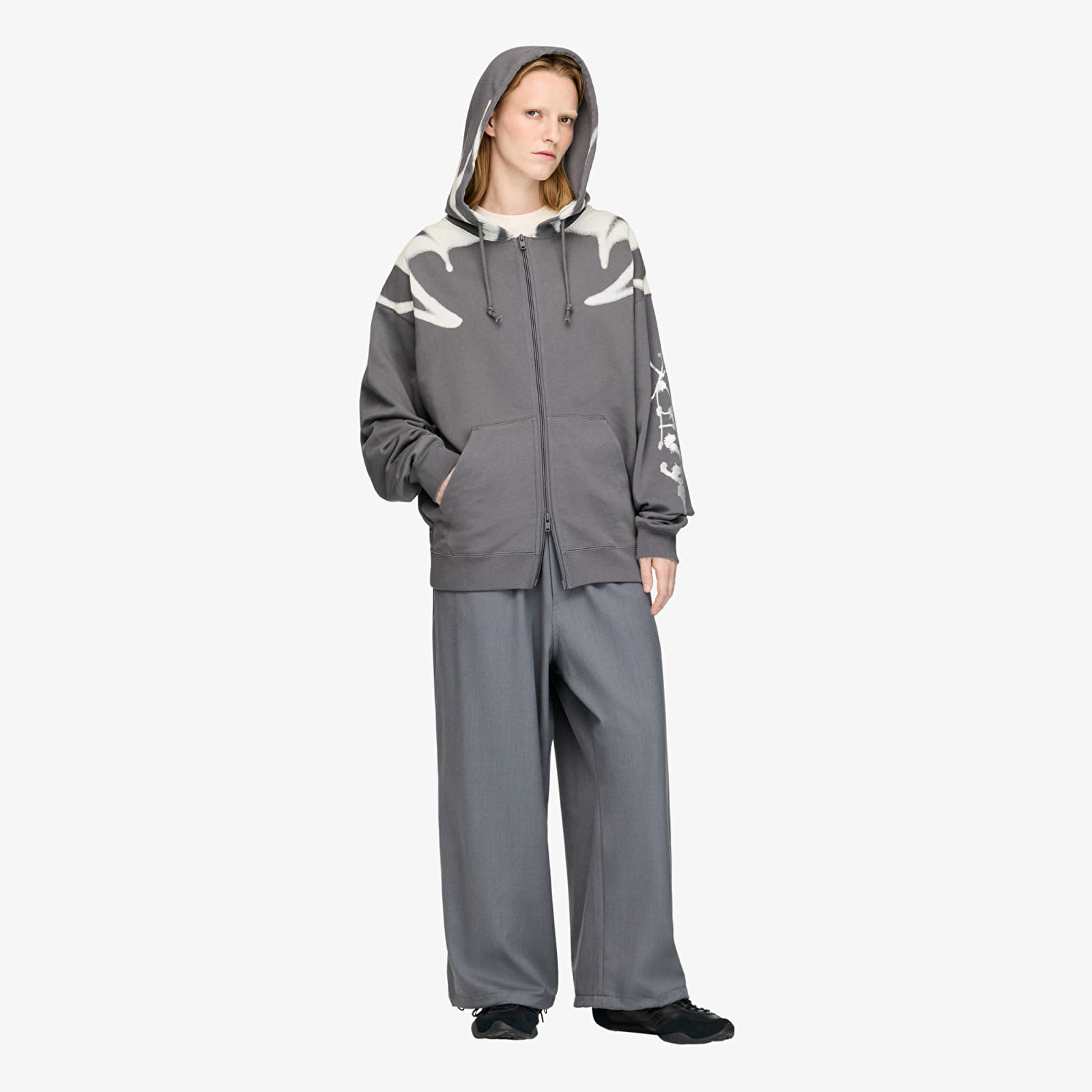 Sweatjacken und Sweatshirts Y-3 Chito Graphic French Terry Zip Hoodie UNISEX Grey Five