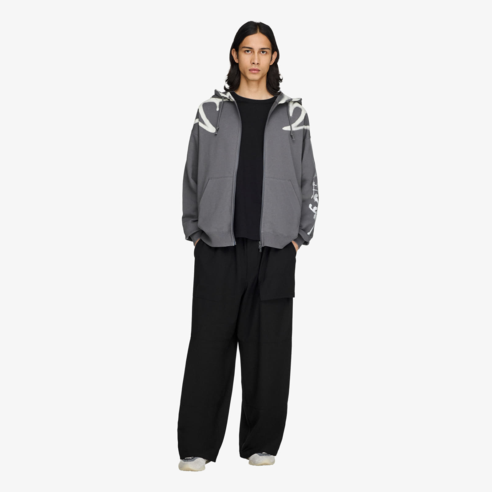 Sweatjacken und Sweatshirts Y-3 Chito Graphic French Terry Zip Hoodie UNISEX Grey Five