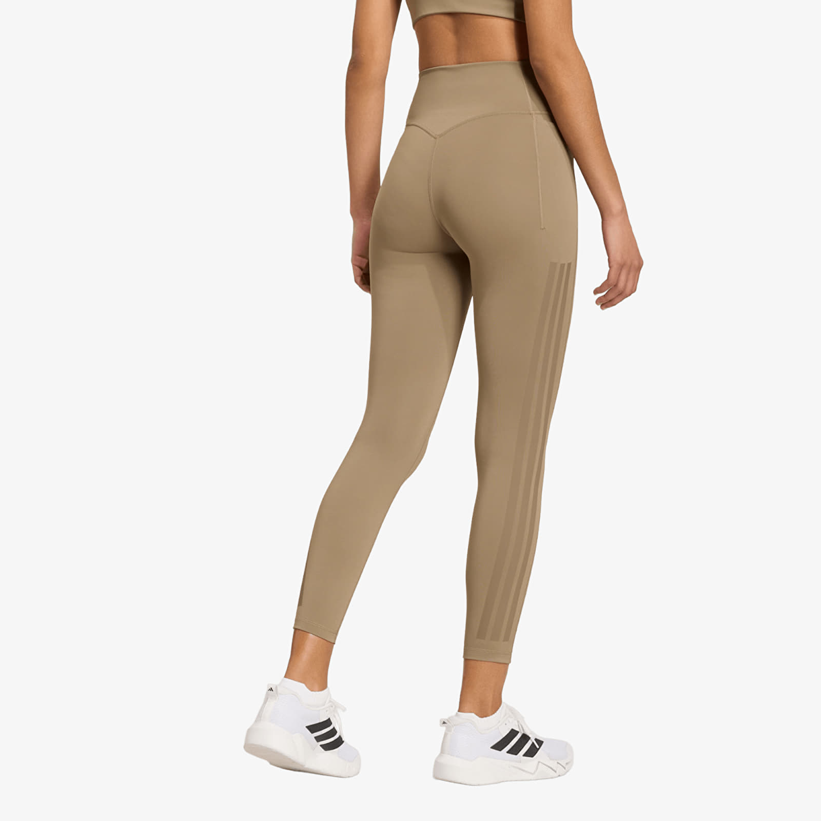 Leggings femme adidas Optimé Workout 3-stripes 7/8 Leggings Khaki Six