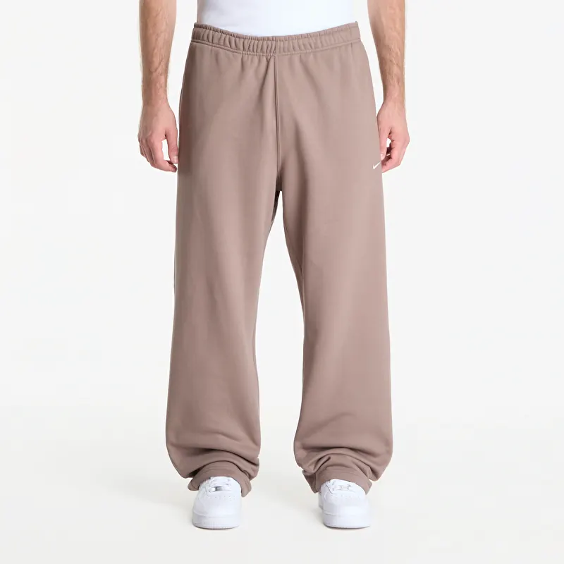 Sweatshirt Nike Solo Swoosh Men's Fleece Open-Hem Pants Mink Brown/ Mink Brown/ White