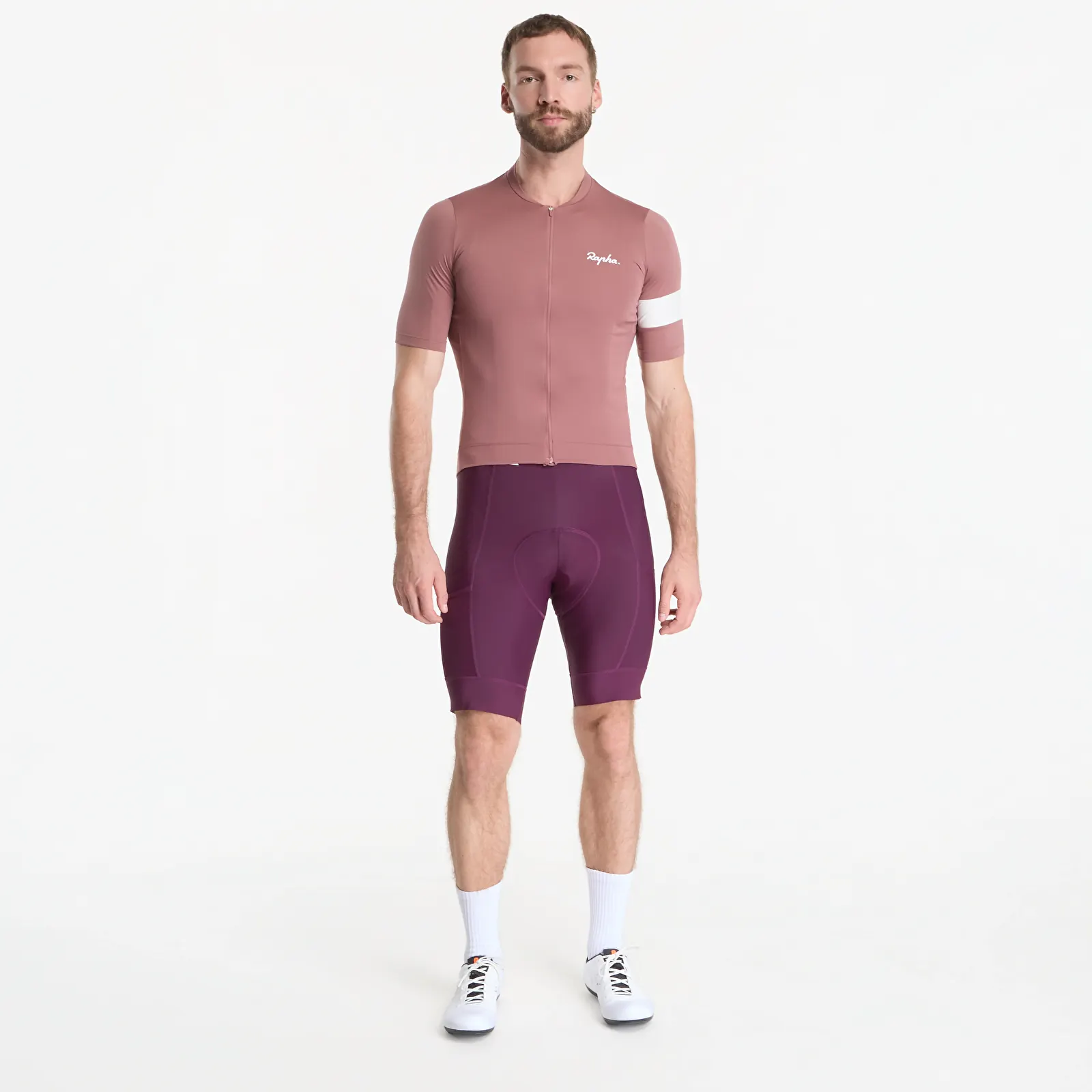 Trikots Rapha Men's Core Jersey Rose Brown/ White