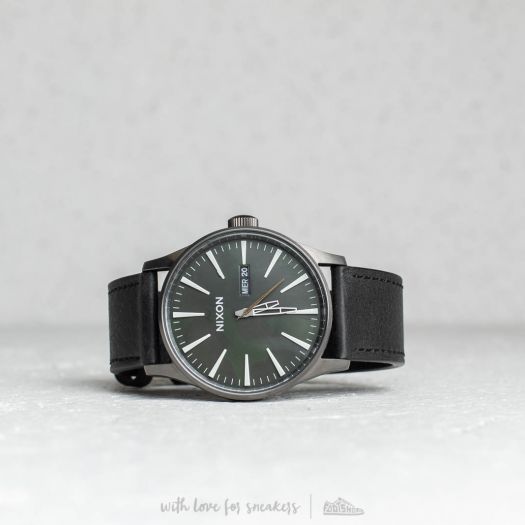 Nixon sentry leather gunmetal online