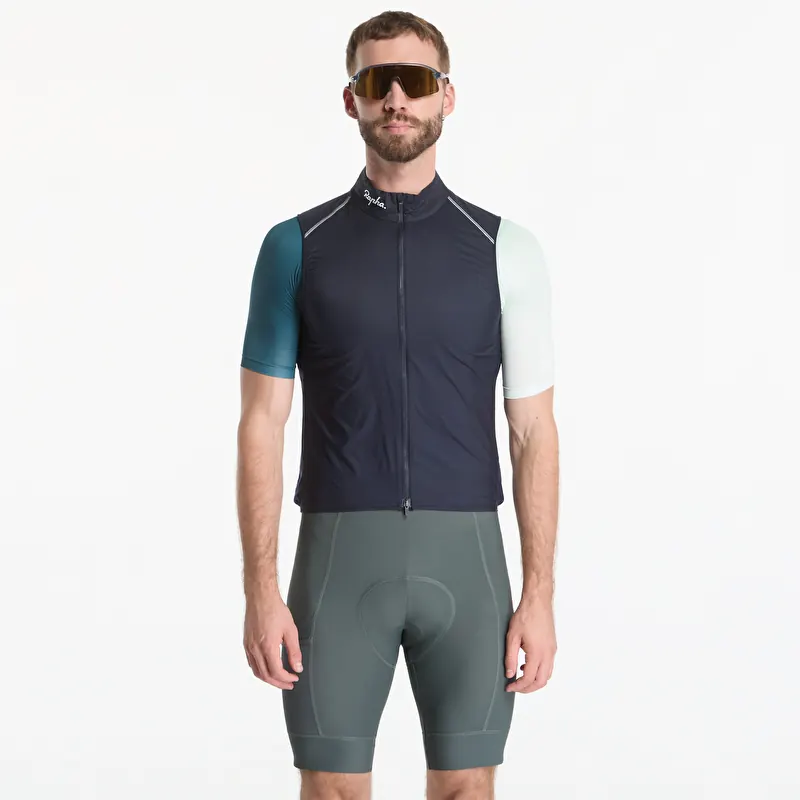 Liivi Rapha Men's Brevet Element Wind Gilet Dark Navy/ White