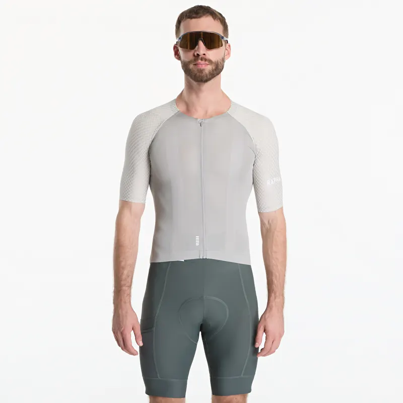 Jersey Rapha Men's Pro Team Aero Jersey IV Smoky Silver/ White