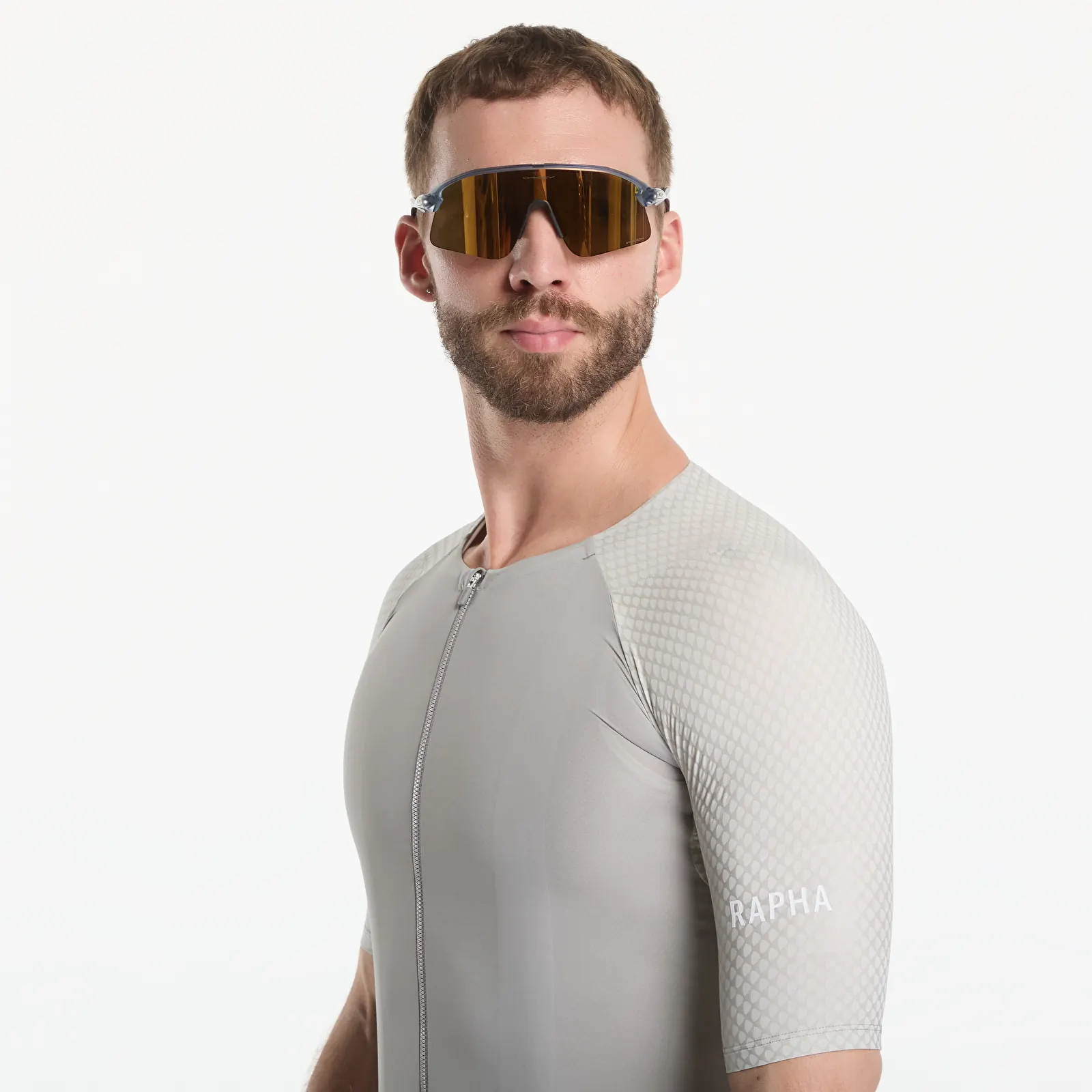 Jerseys Rapha Men's Pro Team Aero Jersey IV Smoky Silver/ White