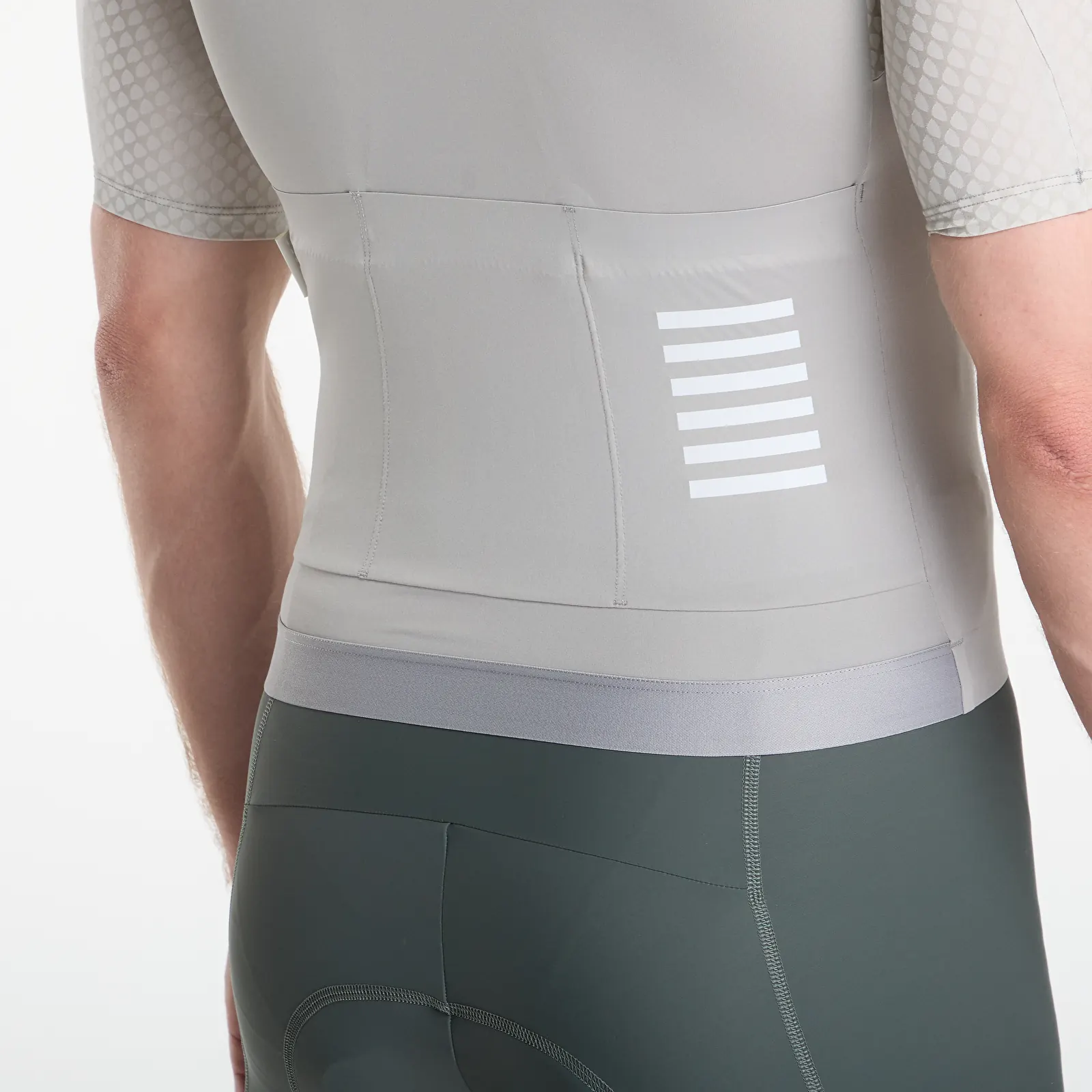 Jerseys Rapha Men's Pro Team Aero Jersey IV Smoky Silver/ White
