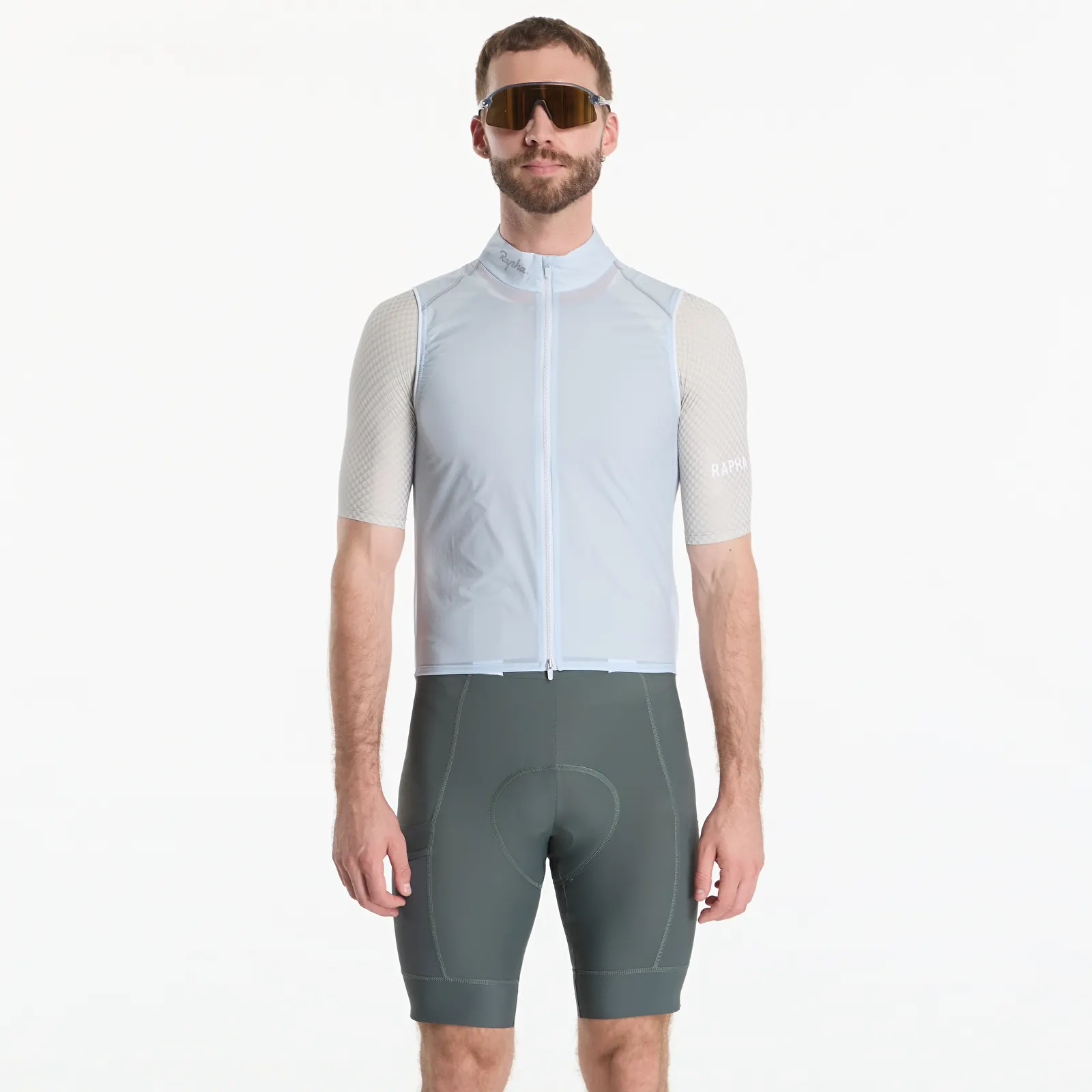 Liivit Rapha Men's Brevet Element Wind Gilet Ice/ Silver