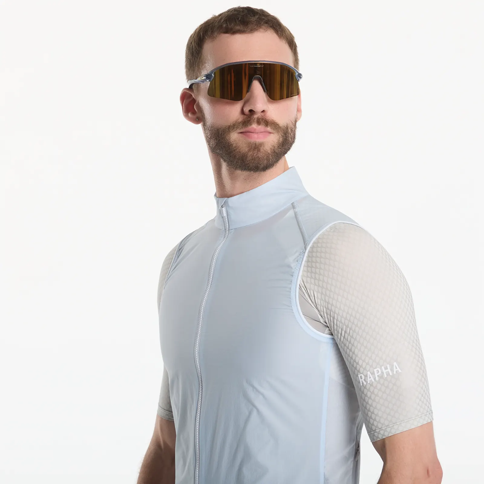 Liivit Rapha Men's Brevet Element Wind Gilet Ice/ Silver