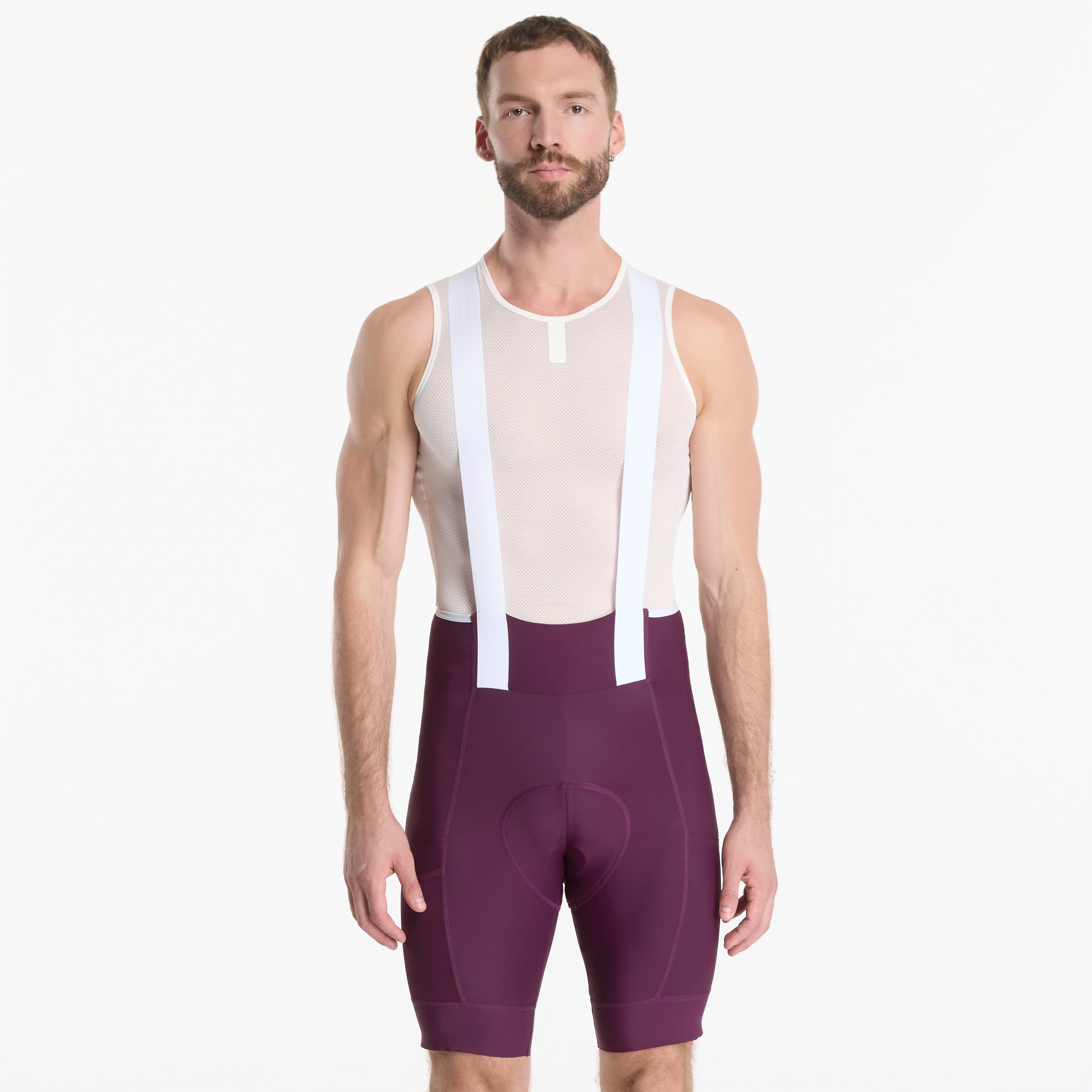 Къси панталони Rapha Men's Brevet Element Cargo Bib Shorts Plum/ White XL