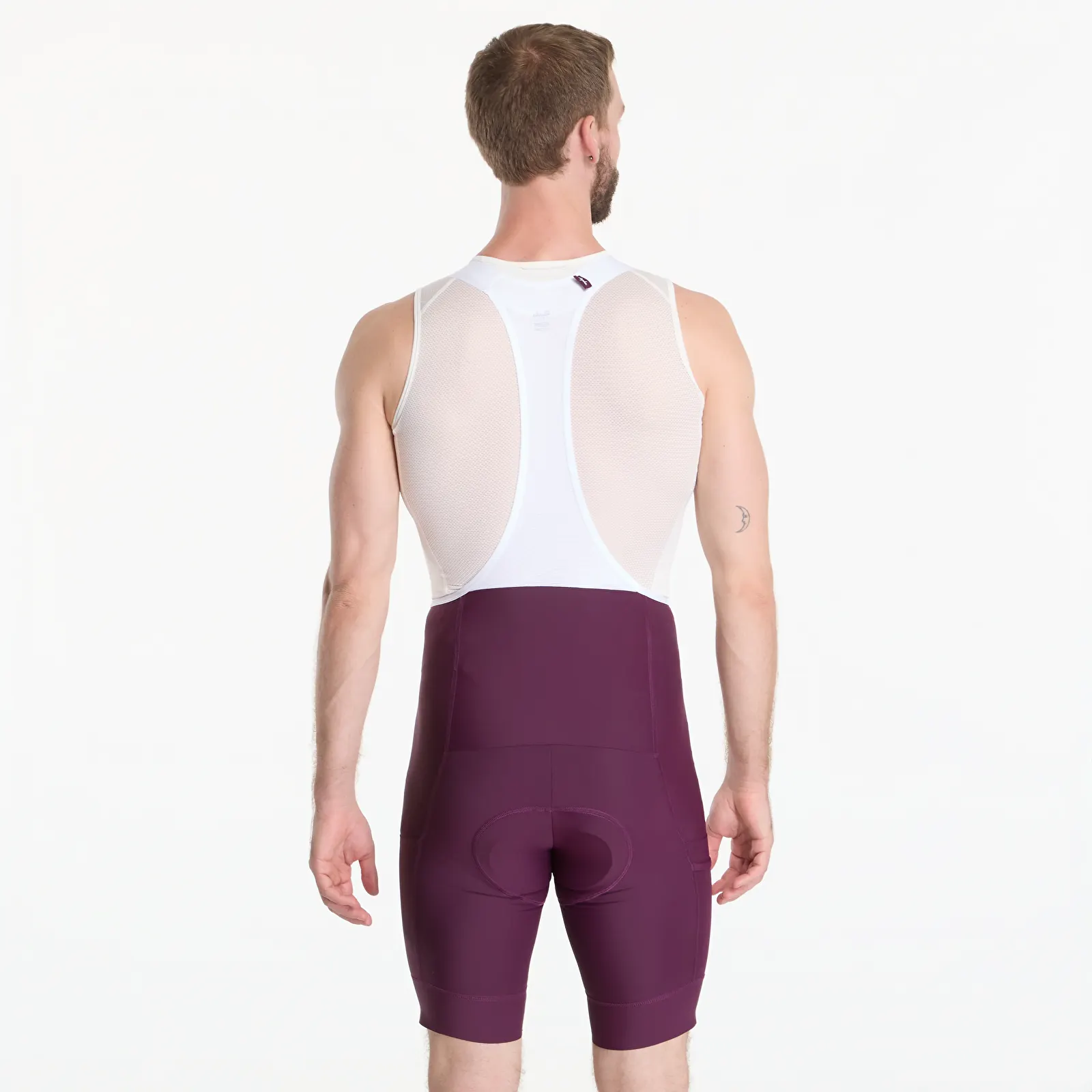 Calções Rapha Men's Brevet Element Cargo Bib Shorts Plum/ White
