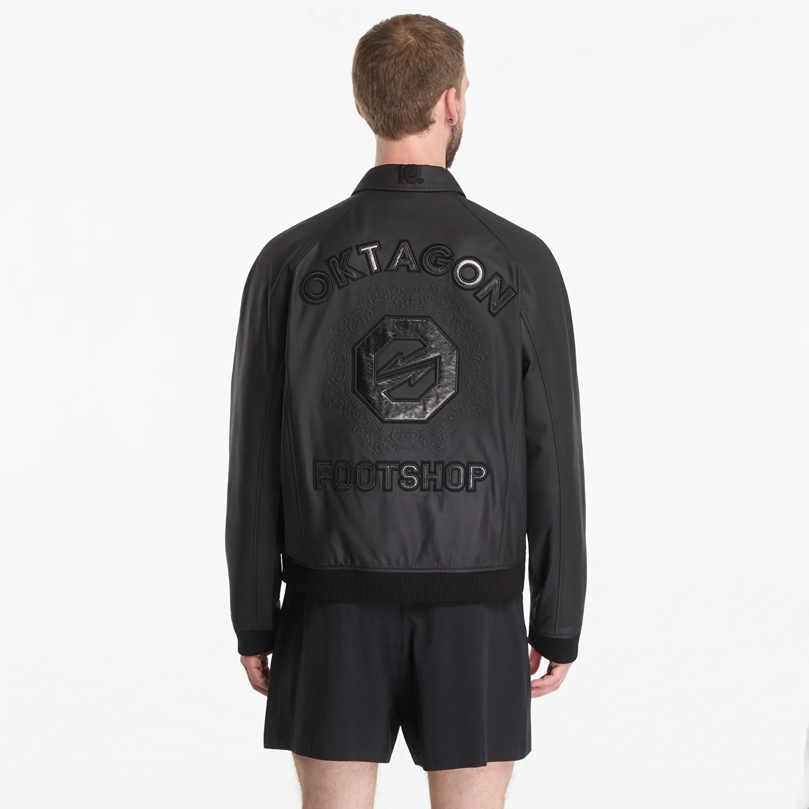 Takit Footshop x Oktagon Leather Jacket Black