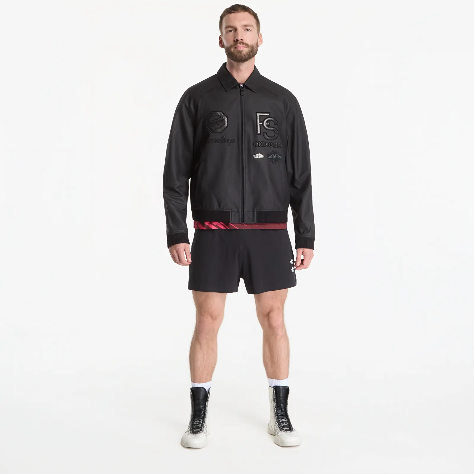 Takit Footshop x Oktagon Leather Jacket Black